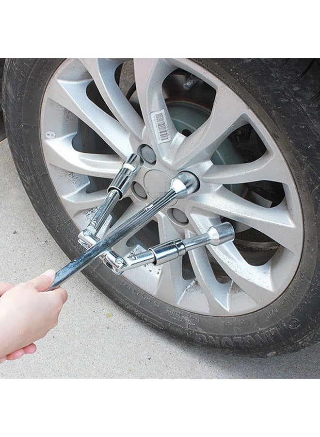 Automotive Universal Wrench Tool Set Folding Lug Wrench Heavy Duty Cross Wrench Four Way Tire Nut Wrench - Image 4