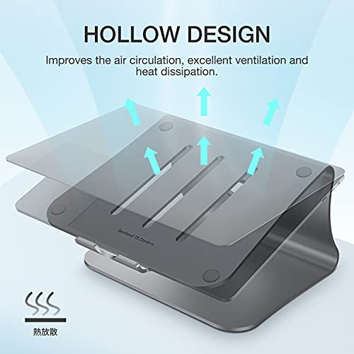 Bestand Laptop Stand Aluminum Cooling Computer Stand Holder for Apple MacBook Air Pro 11-16" Laptops (Gray) - Image 5