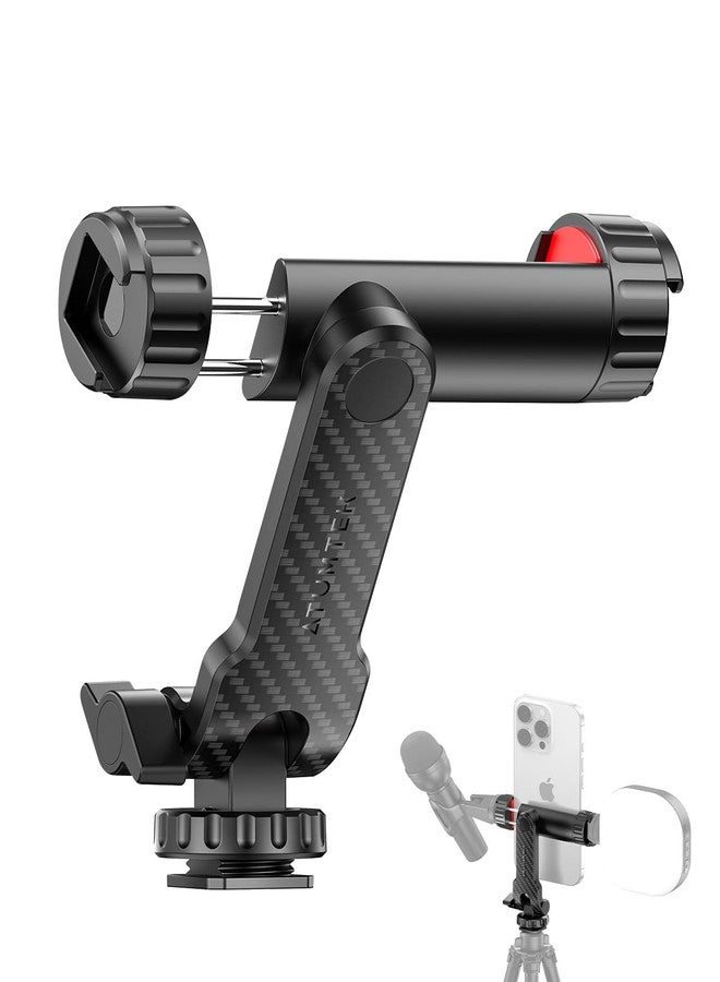 ATUMTEK Phone Tripod Mount, Universal Smartphone Mount Adapter with 2 Cold Shoe and 1/4" Standard Screw, 360° Rotates and 180° Tilts Adjustable Cell Phone Clamp Holder for Perfect Mobile Photography - Image 1