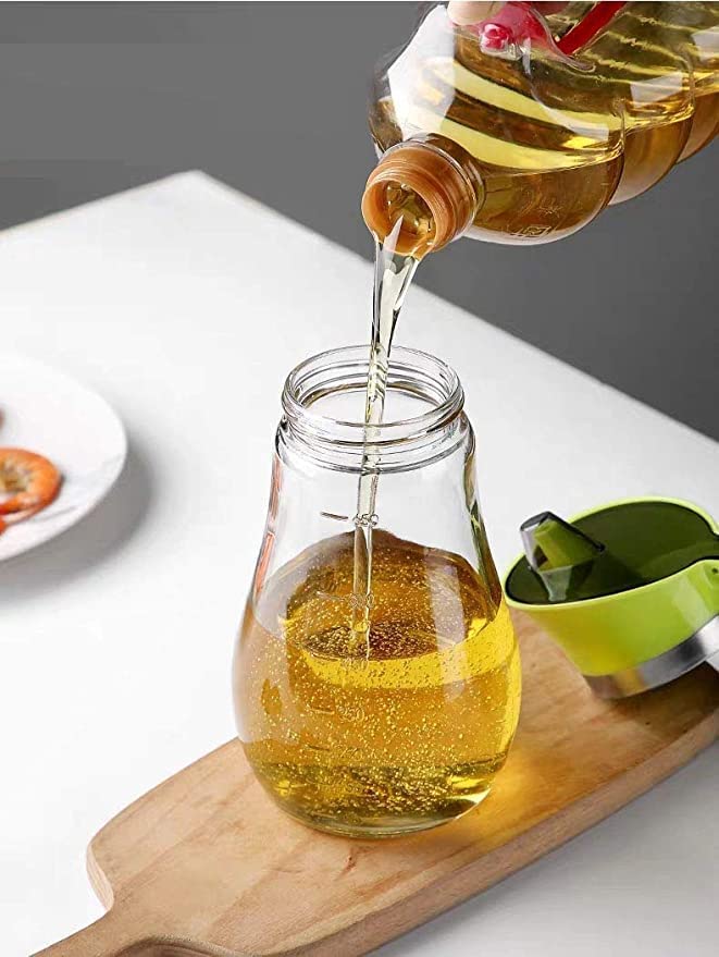 AASTIK SALES AASTIK ABS Plastic Oil Dispenser Bottle for Kitchen Leakage Proof Storage Air Tight Plastic Modular Bottle with Handle and Kitchen Tools 650 ml Plastic with G Handle - Image 2