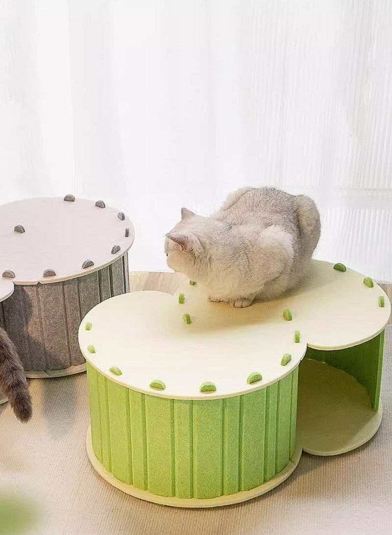 Kidle Foldable Cat Tunnel Cat Scratching Board Cat Nest Cat Play Tunnel Bed and Scratcher for Kittens and Rabbit - Image 2