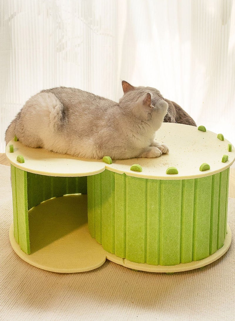 Kidle Foldable Cat Tunnel Cat Scratching Board Cat Nest Cat Play Tunnel Bed and Scratcher for Kittens and Rabbit - Image 5