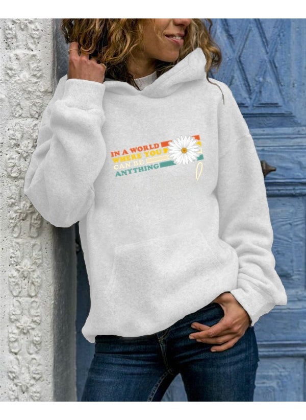 Generic - Long Sleeve Hoodie Womens Streetwear round Neck Animal Print Oversized Sweatshirt Comfortable Polyester Casual Fashion green hooded - Image 1