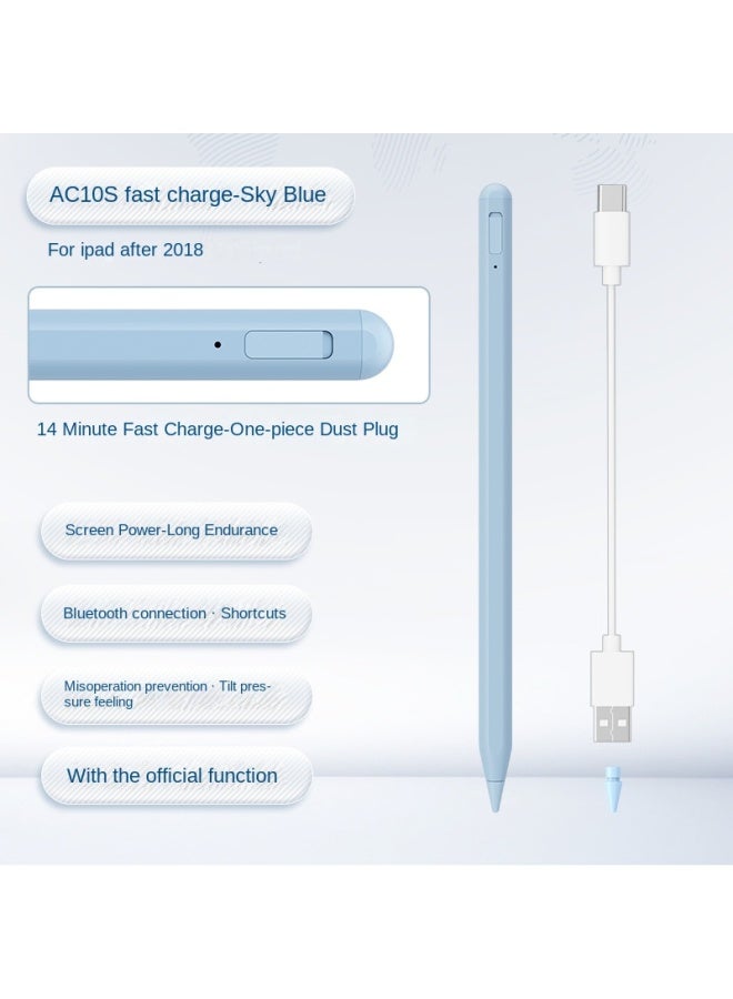 قلم آيباد ستايلس متوافق مع Apple Pencil قلم شاشة لمس لوحي قلم رقمي بلوتوث قلم خط يد ستايلس - Image 1