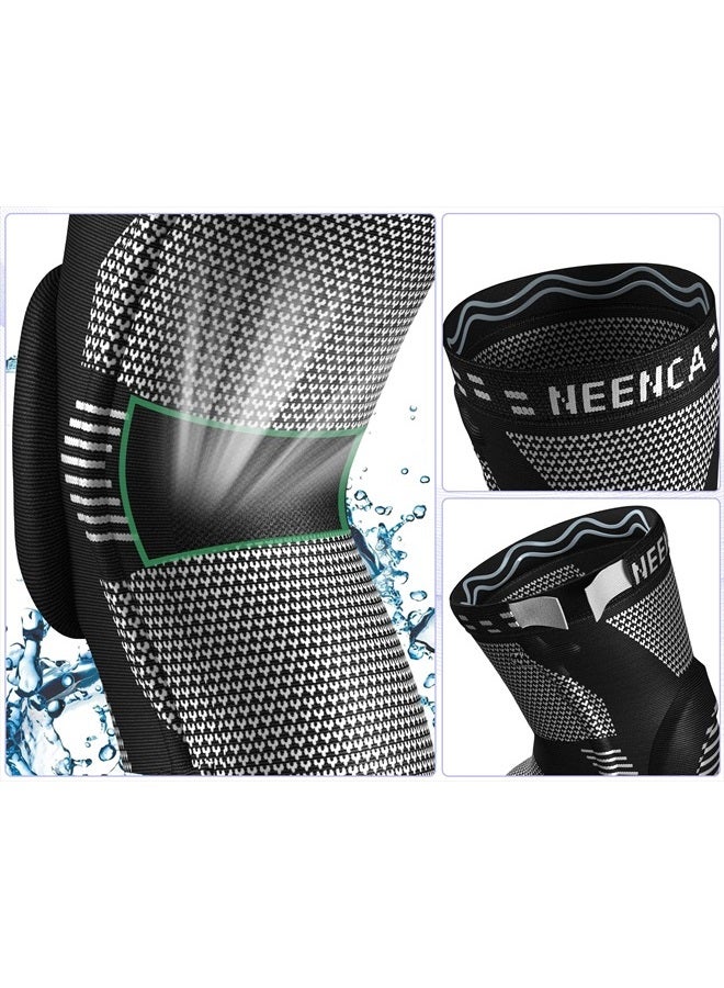 NEENCA Knee Braces for Knee Pain Relief, Compression Knee Sleeves with Patella Gel Pad & Side Stabilizers, Knee Support for Weightlifting, Running, Workout, Arthritis, Meniscus Tear, Men Women. ACE-53 - Image 3