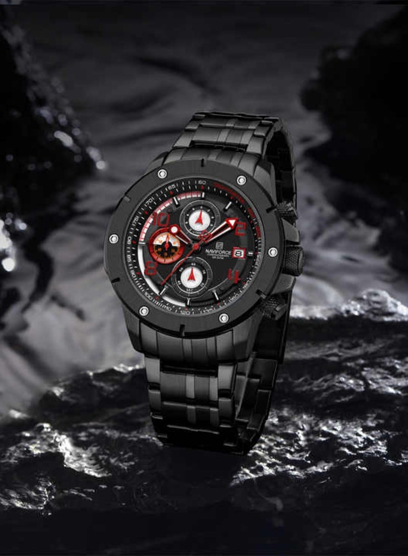 NAVIFORCE Stylish Chronograph Watch for Men with Stainless Steel Bracelet Sporty Dial Luminous Hands and Water Resistant Design for Everyday Casual and Formal Wear  - Image 3