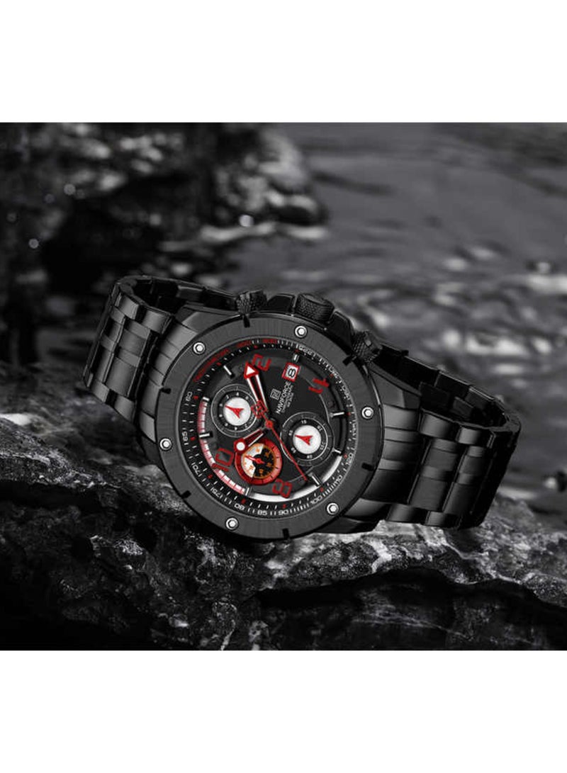NAVIFORCE Stylish Chronograph Watch for Men with Stainless Steel Bracelet Sporty Dial Luminous Hands and Water Resistant Design for Everyday Casual and Formal Wear  - Image 4