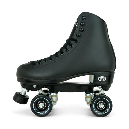 Riedell Boost Roller Skates - Lightweight, Comfortable Indoor Quad Skates for Men and Women Beginner to Seasoned with Smooth Retro Build - Black - Size 10 - Image 2