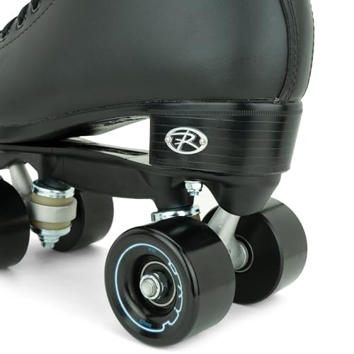 Riedell Boost Roller Skates - Lightweight, Comfortable Indoor Quad Skates for Men and Women Beginner to Seasoned with Smooth Retro Build - Black - Size 10 - Image 5