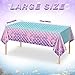 Jectivs 3Pcs Mermaid Birthday Party Tablecloth DecorationsDisposable Plastic Table Cover for Princess Under The Sea Baby Shower Themed Kids Birthday Party Supplies108x54 Inch - Image 2