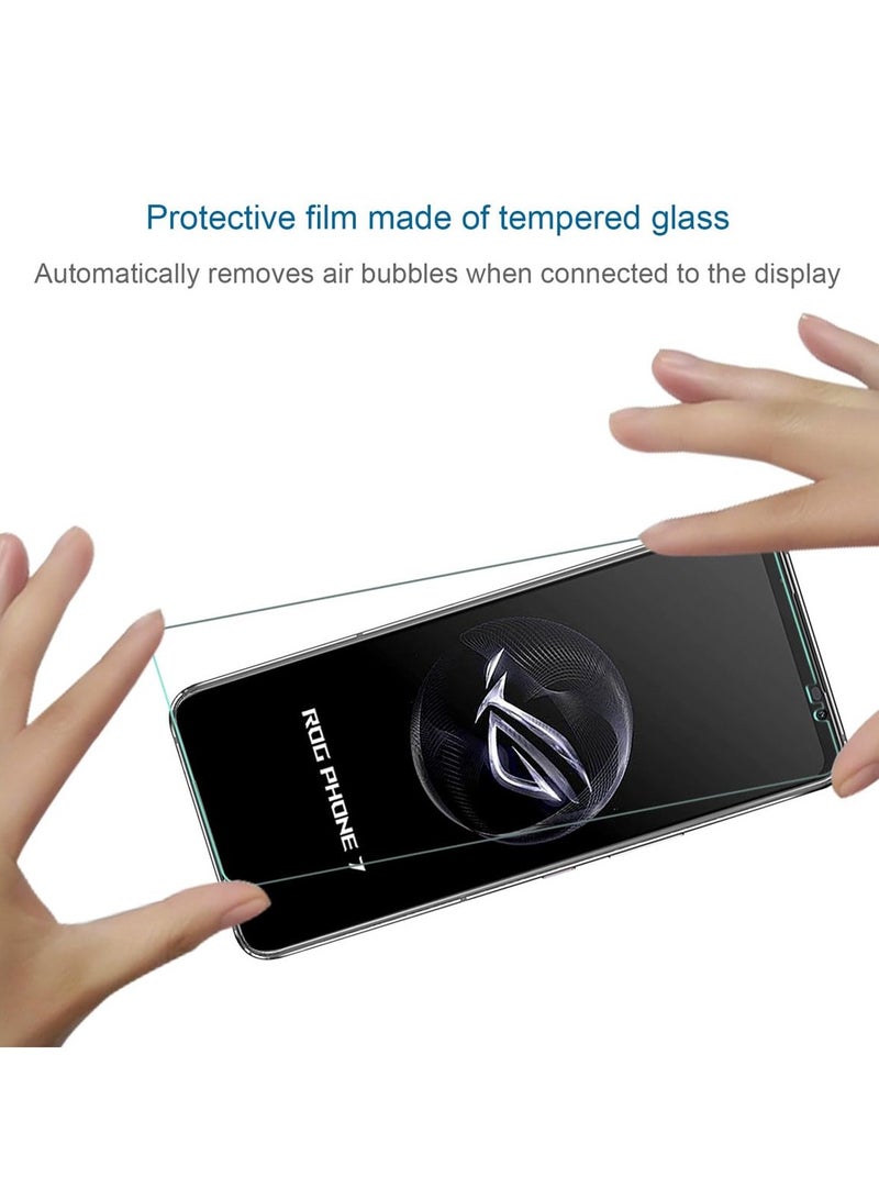 SYOSI, 2Pack Screen Protector Compatible for Asus ROG Phone 7, Clear Tempered Glass Film, Anti Scratch, 9H Hardness, Easy to Install Films - Image 3