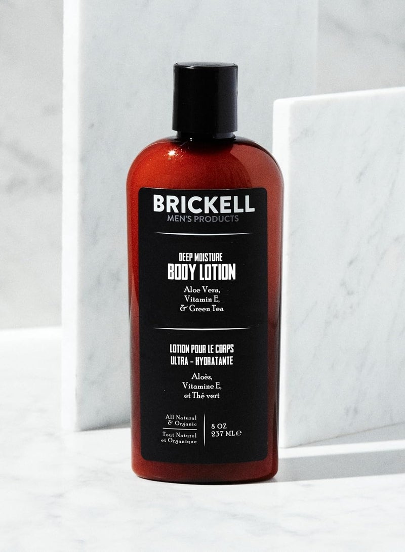 Brickell Men's Products Brickell Men's Deep Moisture Body Lotion for Men, Natural and Organic Protects and Hydrates Dry Skin, 8 Ounce, Scented - Image 2