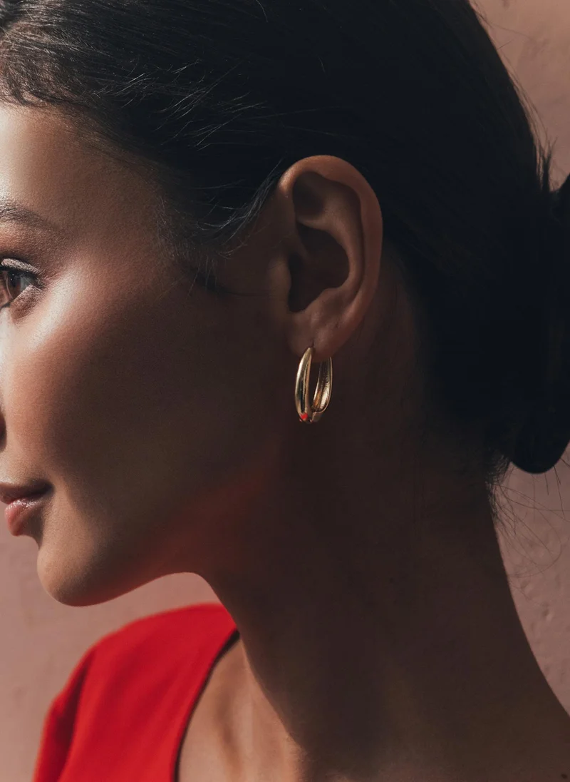 Vintage-style oval earrings
