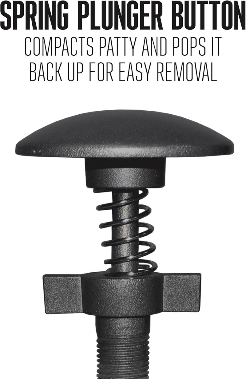 Weston Burger Press Makes 4 12 Diameter Patties for Hamburger Crab Cakes Sausage 14lb to 34lb with Spring Ejector for Easy Removal Single Nonstick HeavyDuty Cast Aluminum 070310W - Image 4