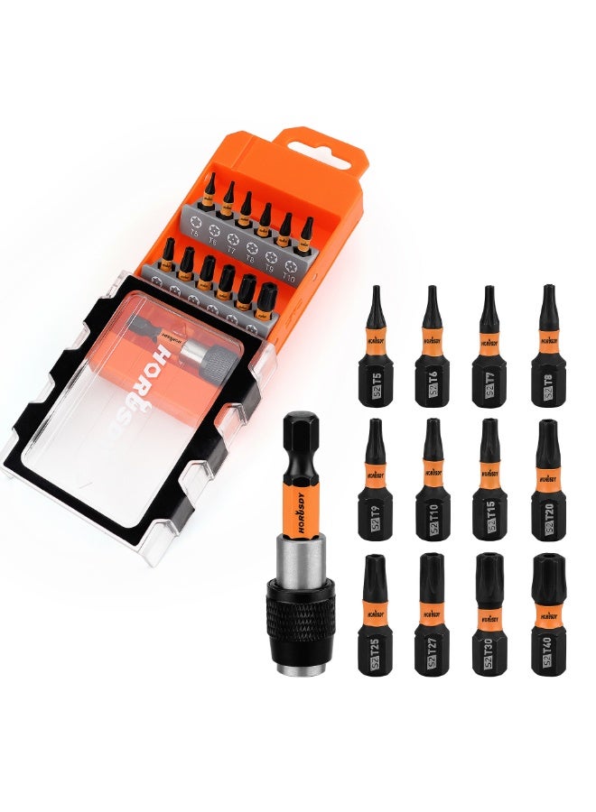 HORUSDY 13-Piece Torx Bit Set – Durable S2 Steel, Strong Magnetic Tip, Portable Tool Box for Drill & Screwdriver - Image 1