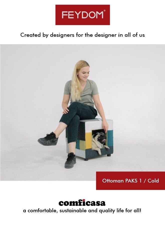 COMFICASA FEYDOM PAKS 1 Ottoman and Pet Home- Cold Mix - Image 2