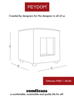 COMFICASA FEYDOM PAKS 1 Ottoman and Pet Home- Cold Mix  - Image 3