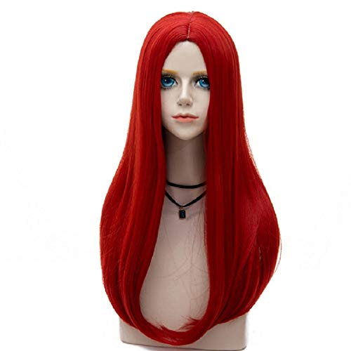 Probeauty 60cm Red Sally Wig for Women, Long Straight Center Part Cosplay Wig for Halloween Costume Party - Image 4