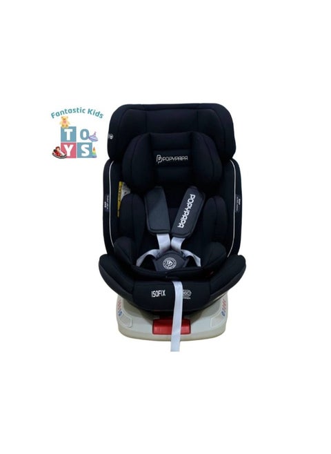 Popypapa 360A Spin Carseat with ISOFIX, 3-stage recline control, 0-36 kg weight capacity BLACK