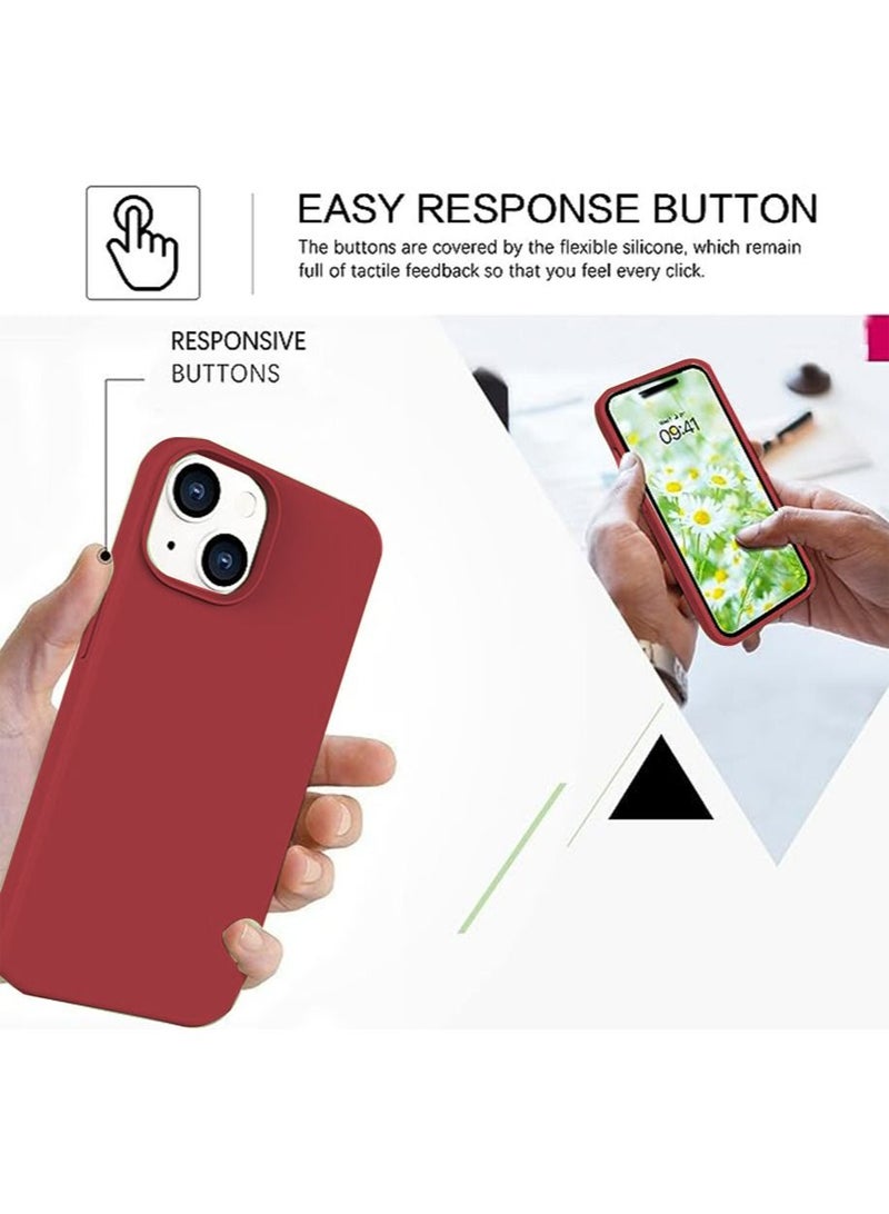 iPhone 15 Mobile Case Cover with Soft Liquid Silicone Protection Anti-Scratch Shockproof Accessories Slim Protective Back Cover with Comfortable Hold Touch Feeling and Anti-fingerprint - Image 4