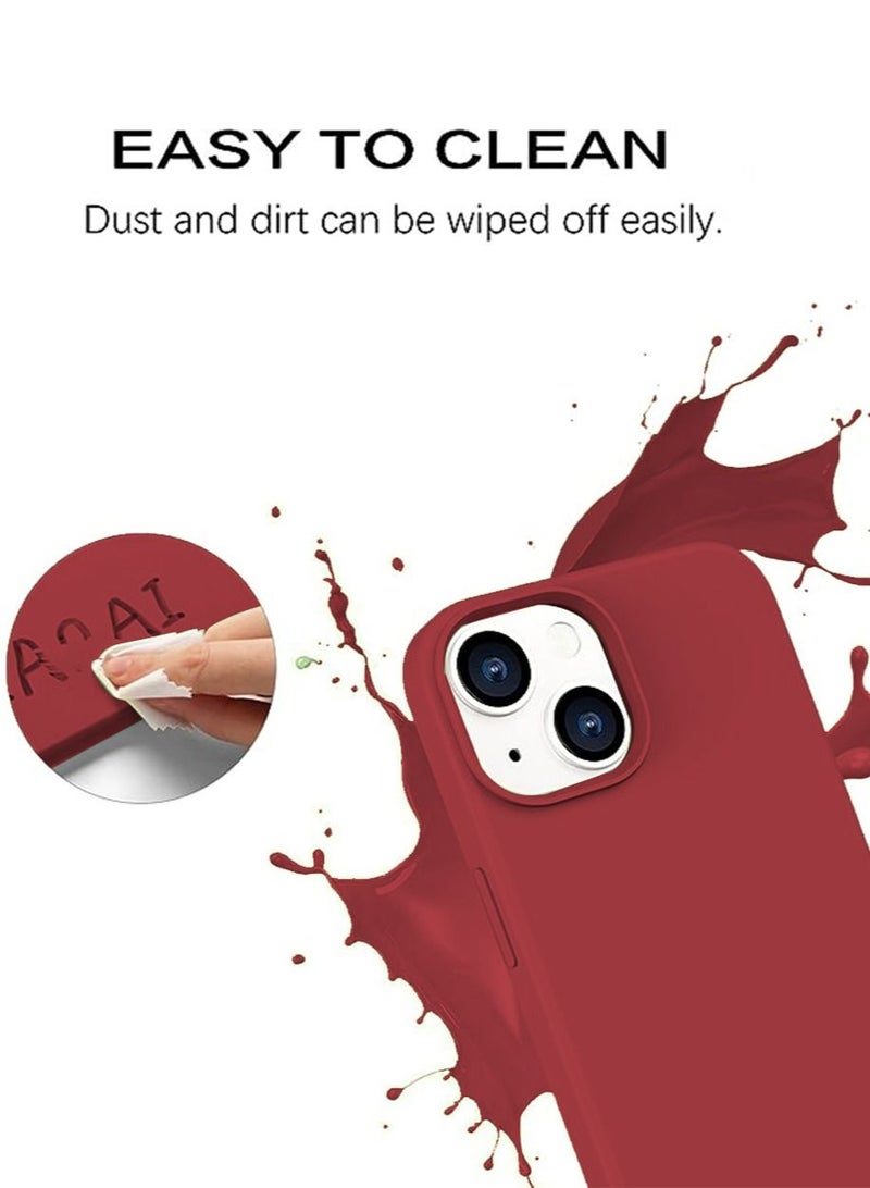 iPhone 15 Mobile Case Cover with Soft Liquid Silicone Protection Anti-Scratch Shockproof Accessories Slim Protective Back Cover with Comfortable Hold Touch Feeling and Anti-fingerprint - Image 3