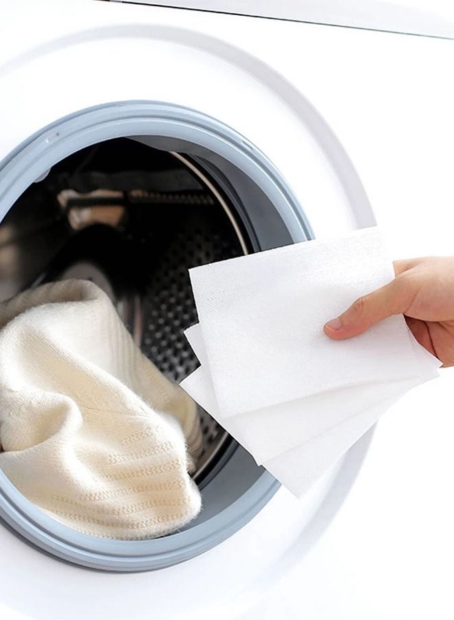 Generic 60 Pieces of colored laundry sheets for washing absorbing and picking up color Anti-dyeing Preserves the original colors of the clothes and prevents color mixing Distinctive laundry accessories  - Image 1