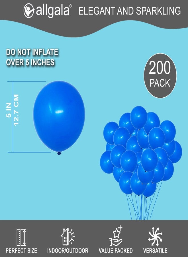 Allgala 200 Count 5 Inch Helium Grade Premium Latex Balloons-Royal Blue-BL52206 - Image 2