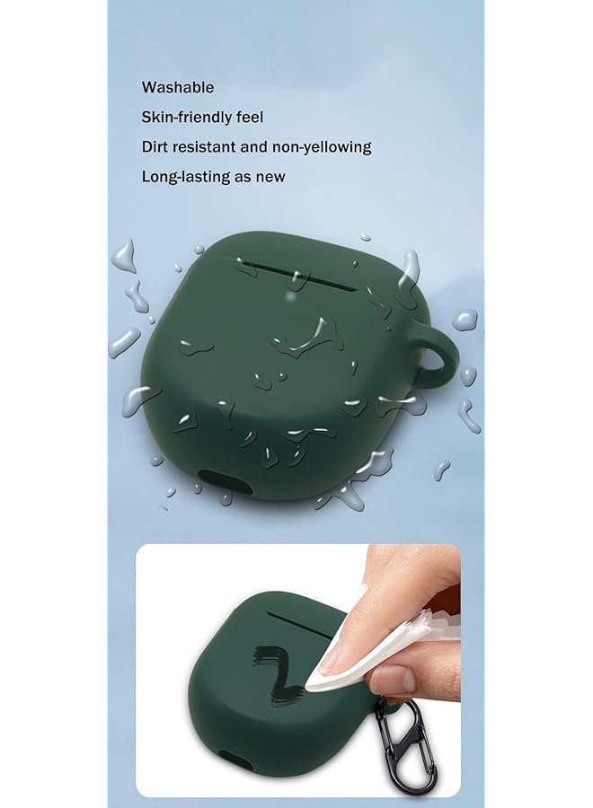 erorex Silicone Case Compatible With Bose Quietcomfort Earbuds II Protective Cover For Headphones Black - Image 3