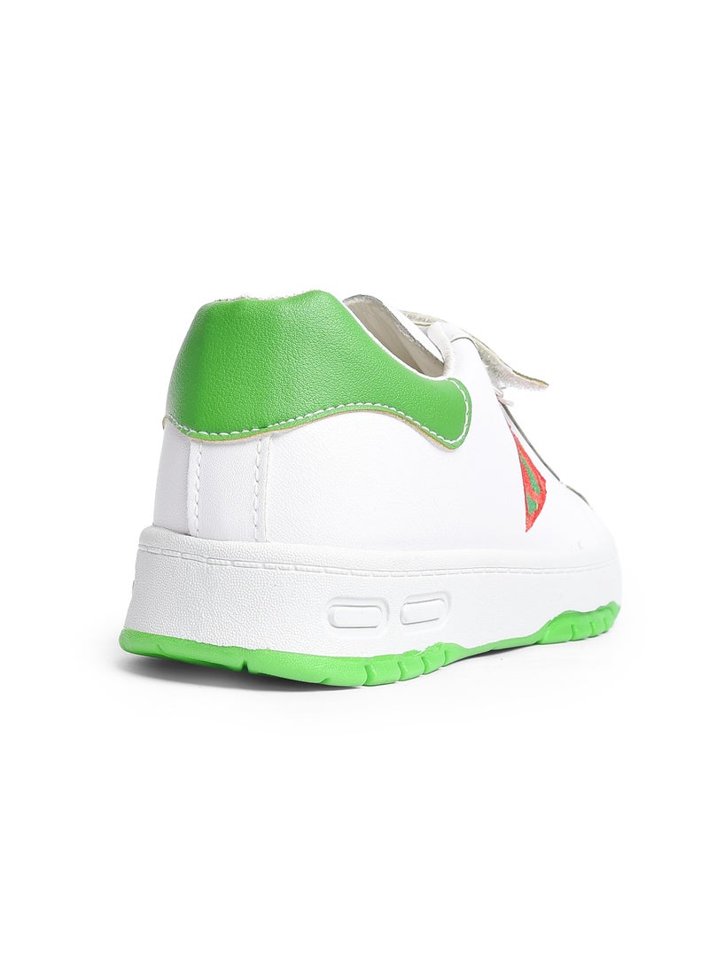 Desert Trendy Unisex Kids Leather Velcro Sneakers –  Emborioed Design  - Image 4