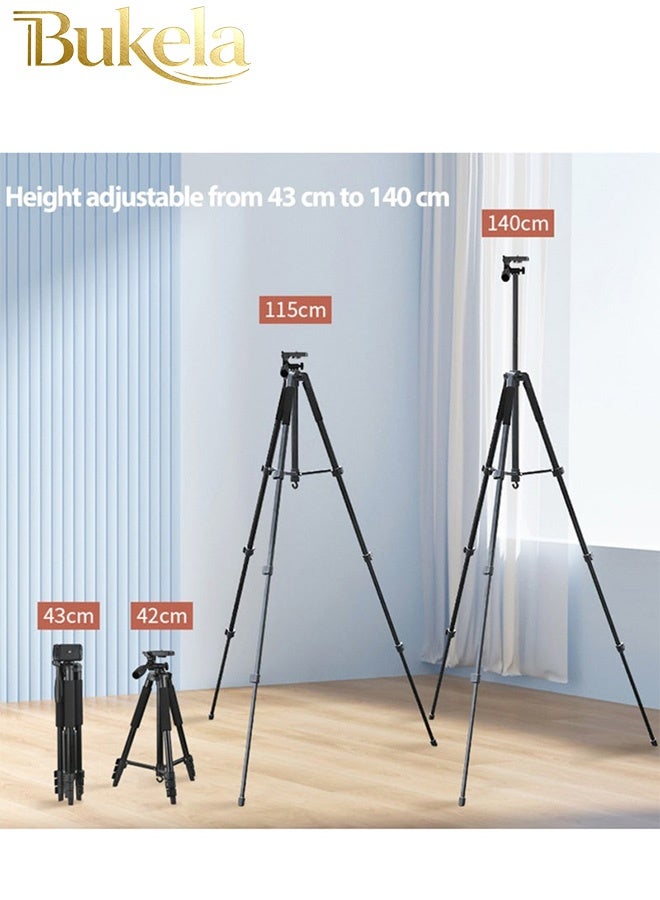 كيلا حامل ثلاثي للهاتف/الكاميرا 140 سم مع جهاز تحكم عن بعد بلوتوث - Image 2