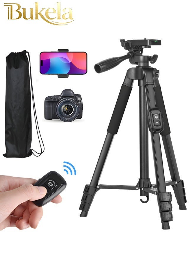 كيلا حامل ثلاثي للهاتف/الكاميرا 140 سم مع جهاز تحكم عن بعد بلوتوث - Image 1