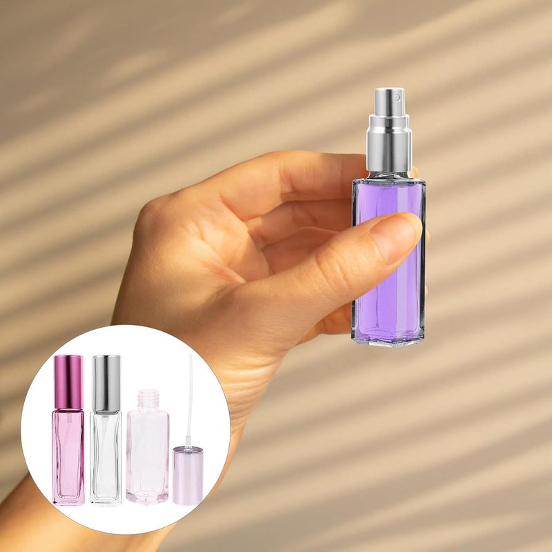 GALPADA 3pcs 10ml Refillable Travel Perfume Bottles Spray Set with Glass Spray Atomizers Portable Mini Empty Perfume Containers for Travel and Daily Use - Image 5