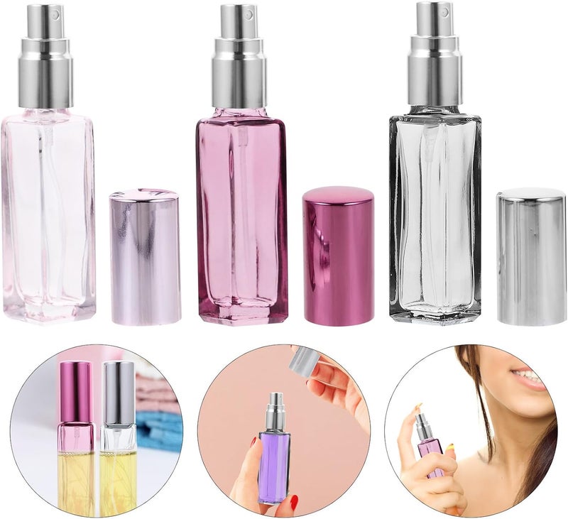 GALPADA 3pcs 10ml Refillable Travel Perfume Bottles Spray Set with Glass Spray Atomizers Portable Mini Empty Perfume Containers for Travel and Daily Use - Image 4