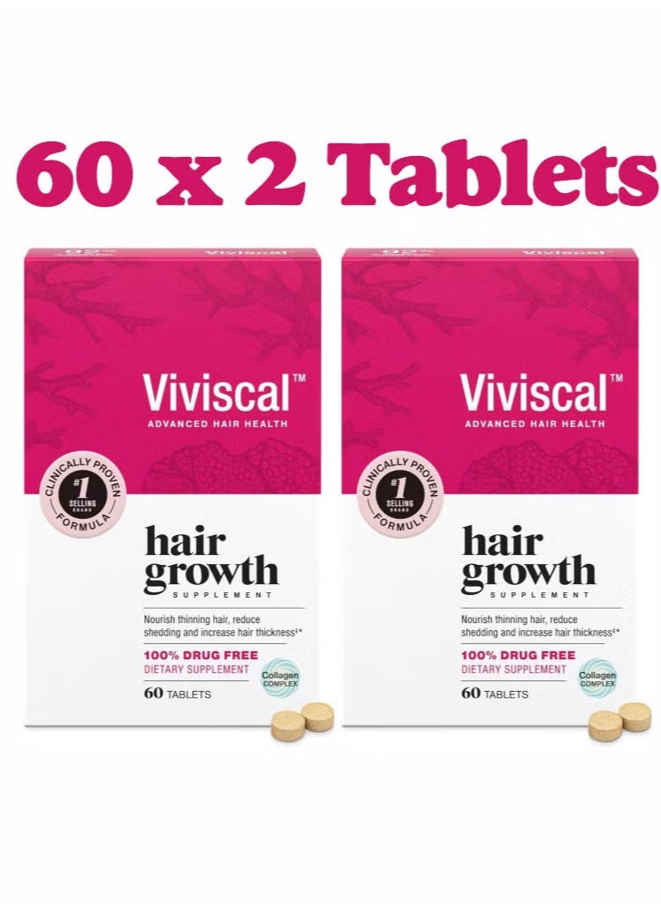 Viviscal Viviscal Advanced Hair Health Hair Growth Supplement - 120 Tablets  - Image 1