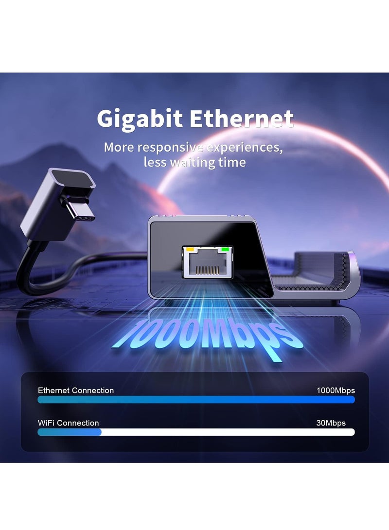 محطة الوصل، محطة وصل 6 في 1 مع HDMI 2.0 4K@60Hz، إيثرنت جيجابت، 3 منافذ USB 3.0 ومنفذ شحن USB C بقوة 100 واط لجهاز Steam Deck و Asus Rog Ally - Image 4