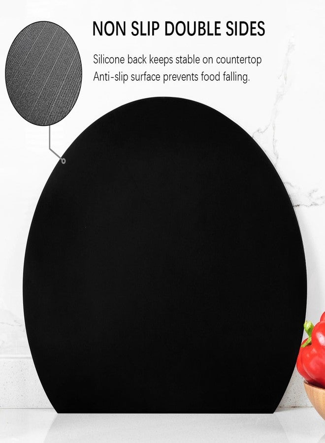 ZVP Thick Silicone TPU Cutting Board Mats for Kitchen, Flexible Rubber Cutting Boards, Anti-Slip Cutting Mats, Semicircle Chopping Board, BPA Free Dishwasher Safe, 2 Pieces - Image 3