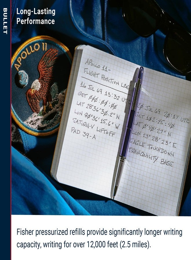 فيشر قلم فيشر سبيس بن بوليت، لون بنفسجي ضبابي، رأس جاف، نحاس، حبر أسود، مشبك جيب، علبة هدايا - Image 5