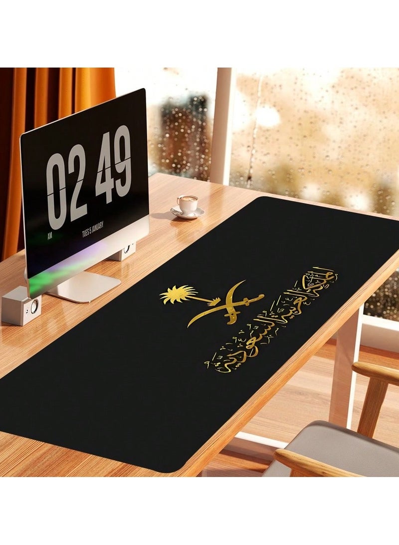 Digipace Black Mouse Pad with Non-slip Natural Rubber Base Stitched Edges, Keyboard Desk Mat for Gamers at Home and Office Gift  - Image 2