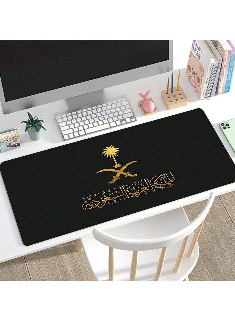 Digipace Black Mouse Pad with Non-slip Natural Rubber Base Stitched Edges, Keyboard Desk Mat for Gamers at Home and Office Gift  - Image 3