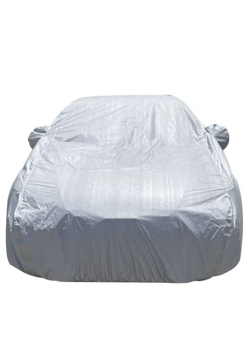 Cool Baby Car Cover Plus Velvet Full Coverage PEVA Plain Grain Plus Cotton Dust And Rain And UV Protection Cull Car Clothing Full Car Sun Shield  - Image 1