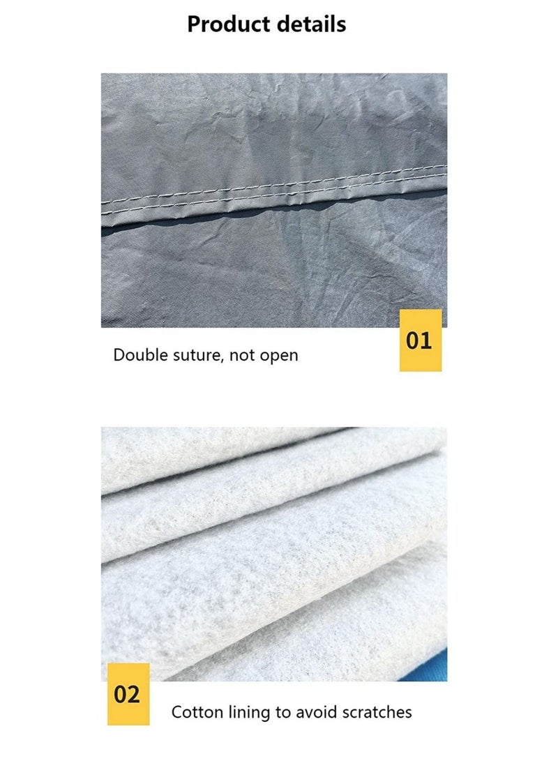 Cool Baby Car Cover Plus Velvet Full Coverage PEVA Plain Grain Plus Cotton Dust And Rain And UV Protection Cull Car Clothing Full Car Sun Shield  - Image 3