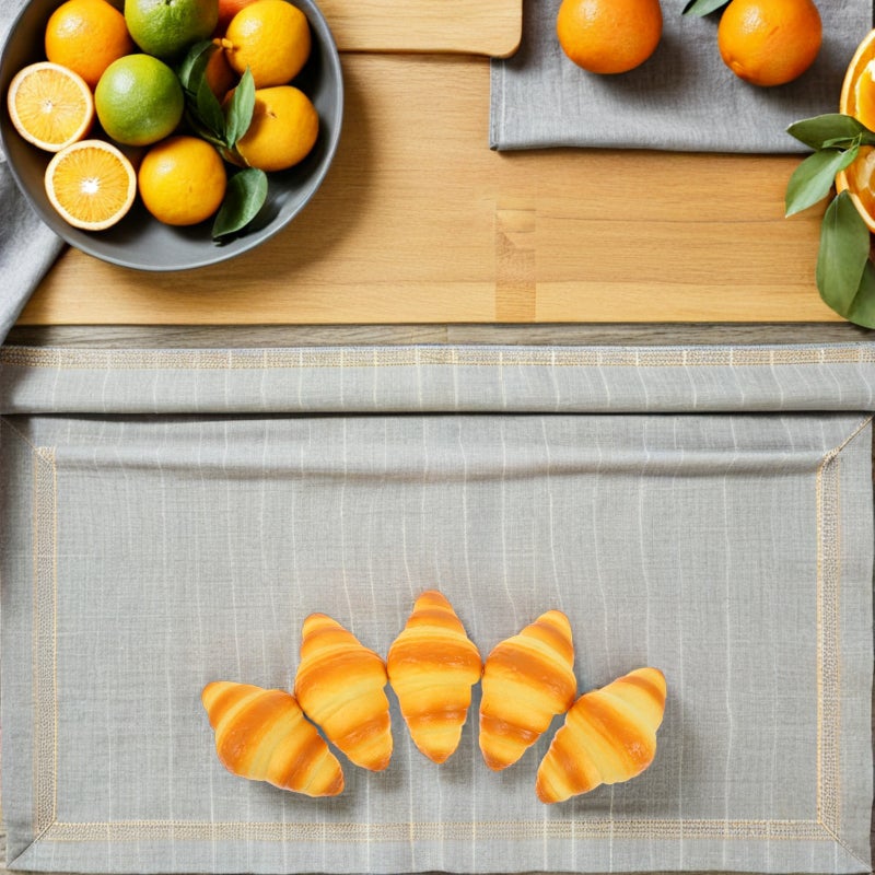 5pcs Artificial Croissant Rolls: Realistic Croissant Bread Props PU Simulation French Pastries Fake Food Bakery Display Photography Photo Props for Party and Holiday Scenes - Image 2