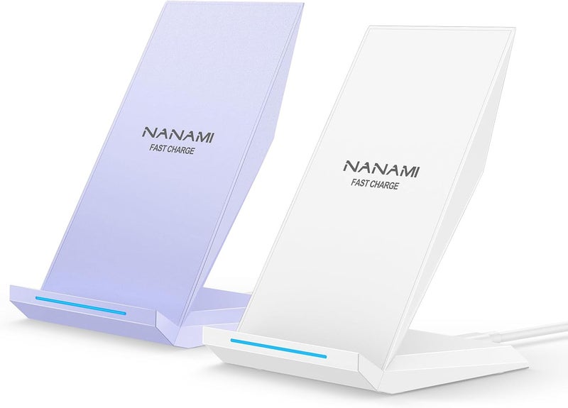 NANAMI  Fast Wireless Charger 2 Pack - Qi Certified Wireless Charging Stand for iPhone 17/17 Air/16/15/14/13/12/12 Pro Max, Phone Charger Dock Compatible Samsung Galaxy S25/S24/S23/S22/S21,Pixel 6/5 - Image 1