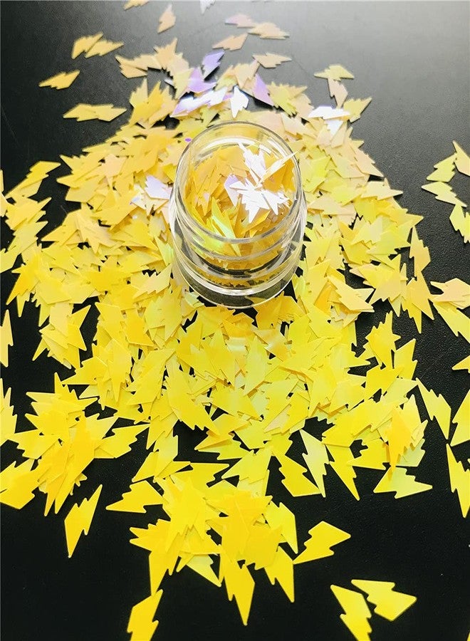 PrettyG 10 Grams/Pack - Lightning Shape Glitter Sequins - Festival Rave Beauty Makeup Face Body Nail Art Decoration C50R - Image 3