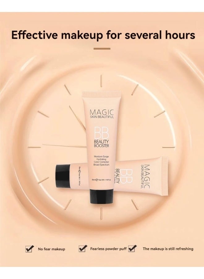 Heng Fang 2Pcs-Hydrating BB Cream & Full-Coverage Concealer, Moisturizing Contour and Brighten, Face Concealer for Dark Circles, Lightweight, Conceals, Tinted Moisturizer to Even Tone - Image 4