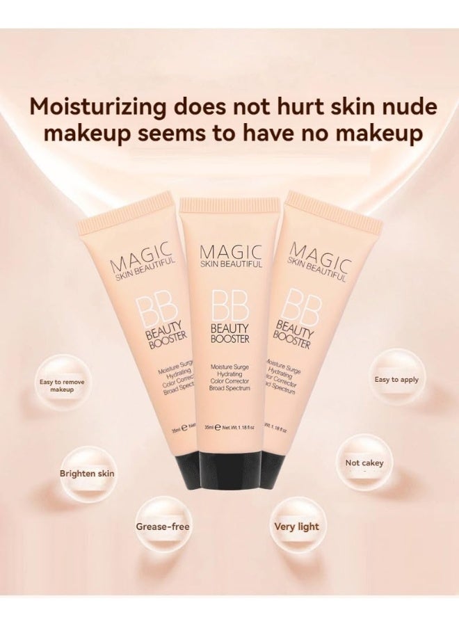 Heng Fang 2Pcs-Hydrating BB Cream & Full-Coverage Concealer, Moisturizing Contour and Brighten, Face Concealer for Dark Circles, Lightweight, Conceals, Tinted Moisturizer to Even Tone - Image 3