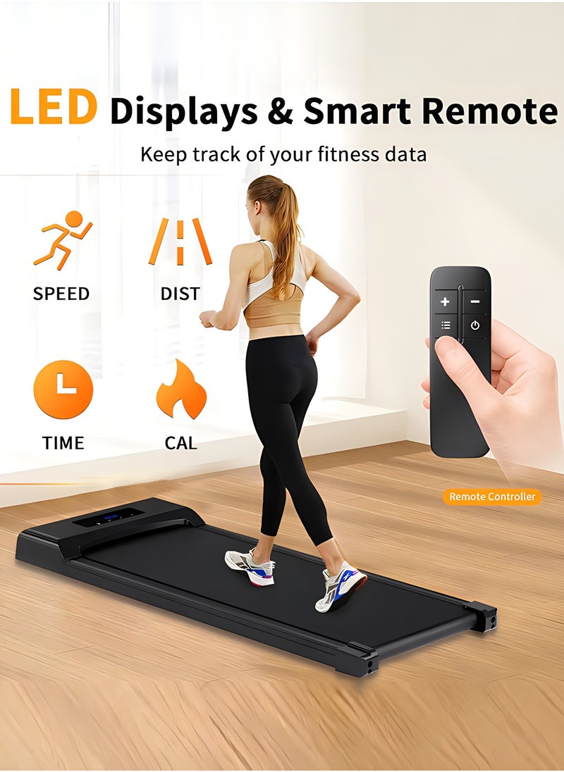 Walking Pad Treadmill  Under Desk Treadmill  Treadmill for Home and Office 245 Lbs Portable Treadmill with Remote Control Compact Treadmill in LED Display