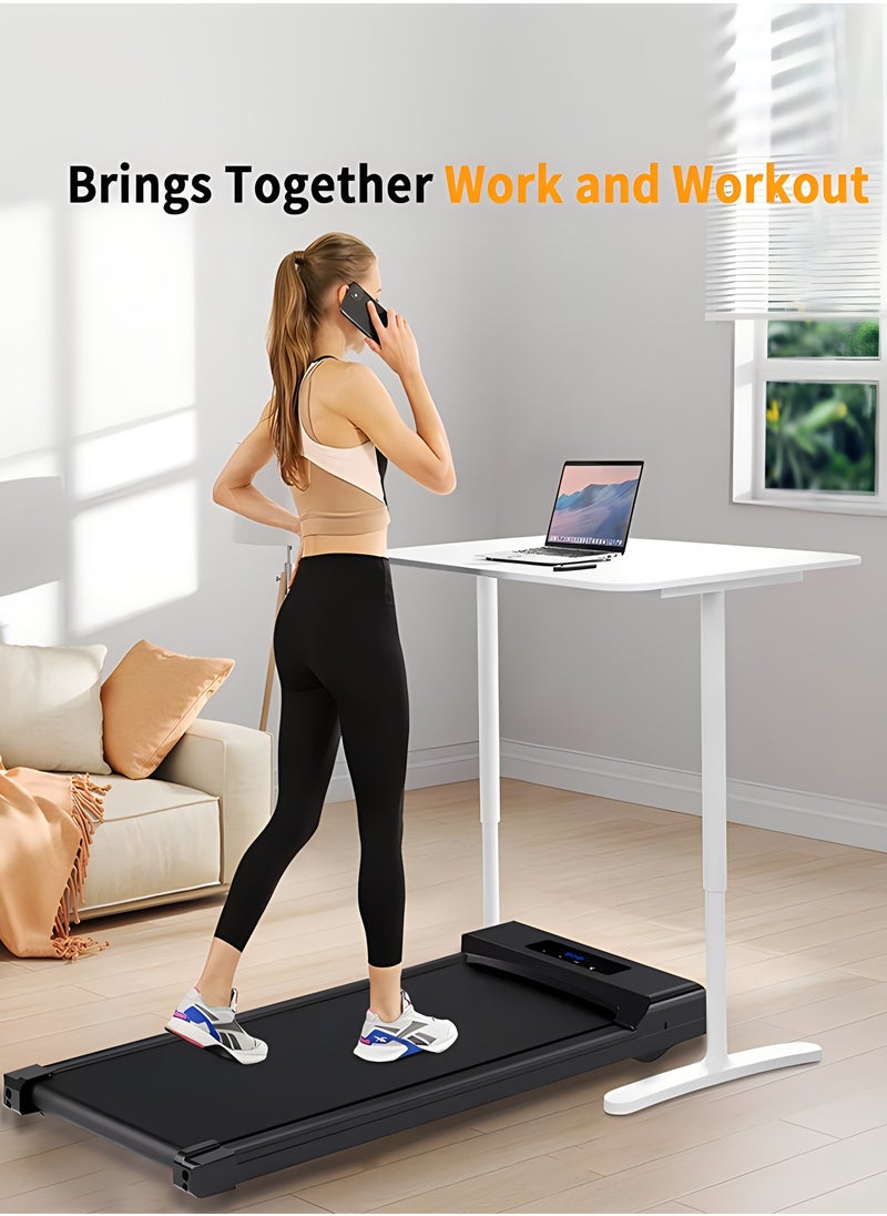 Walking Pad Treadmill  Under Desk Treadmill  Treadmill for Home and Office 245 Lbs Portable Treadmill with Remote Control Compact Treadmill in LED Display