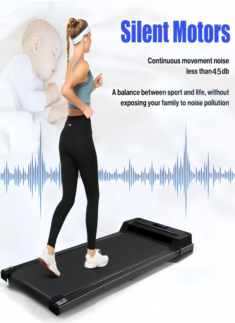 Walking Pad Treadmill  Under Desk Treadmill  Treadmill for Home and Office 245 Lbs Portable Treadmill with Remote Control Compact Treadmill in LED Display