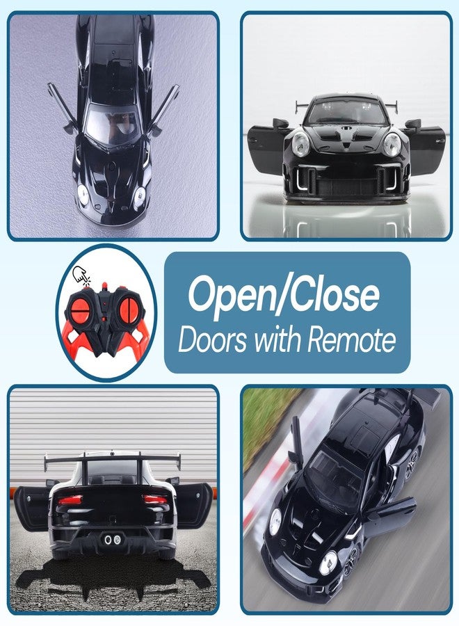 Popsugar Door Opening Remote Control Car|Rechargeable 1200mAh Lithium Battery|C-Type Charging|75-Min Runtime|2.4G Long Range Remote (100+ ft)|HighSpeed RC Car|Gift for Kids|Made in India (Black) - Image 2